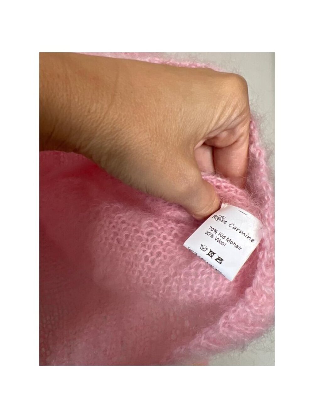 NEW Rose Carmine Handmade Knit My Beautiful Sweater Torsades Pink Size: 1 - Picture 5 of 7